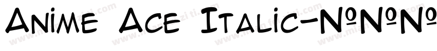 Anime Ace Italic字体转换